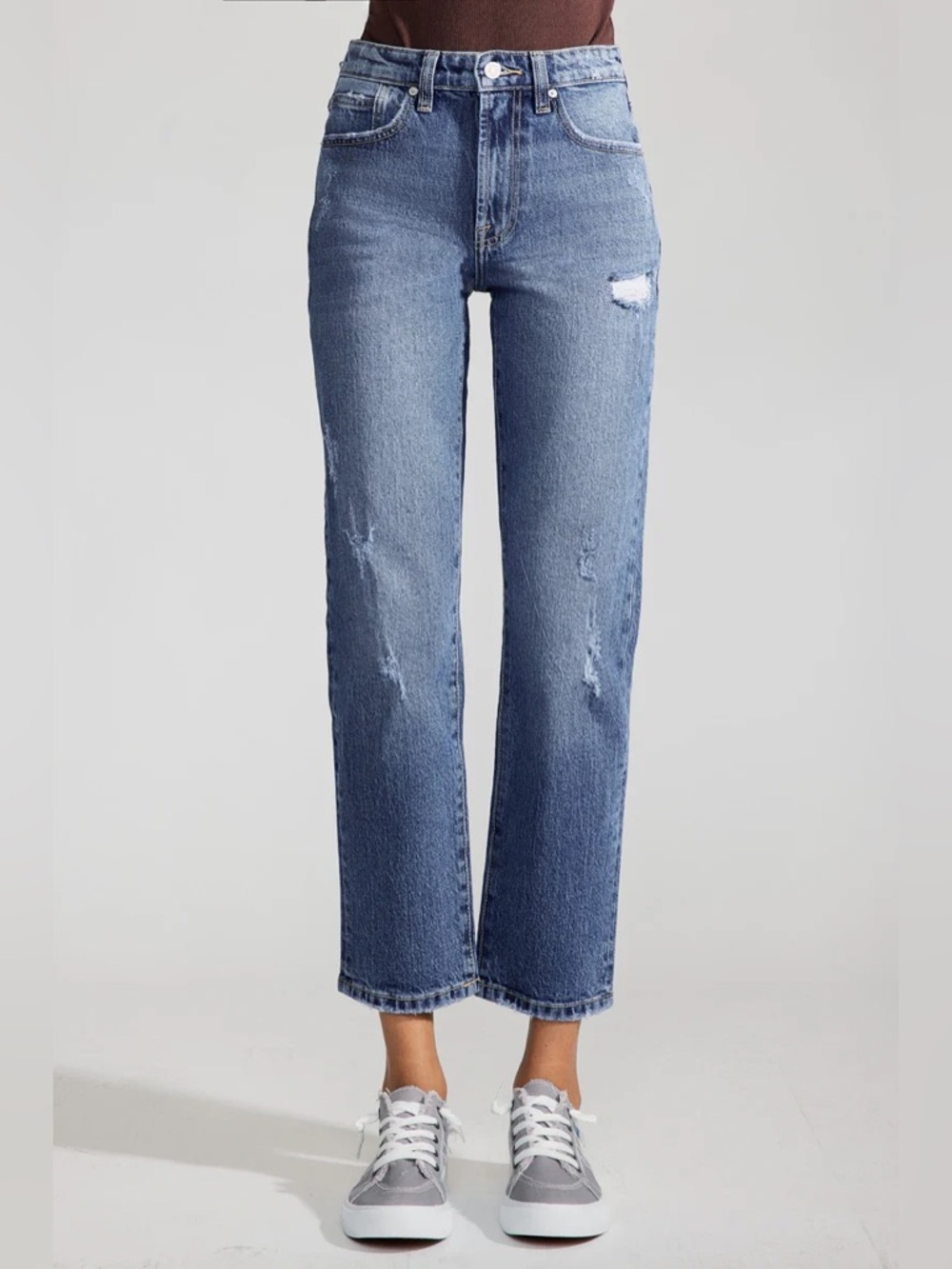 KANCAN maleah premier high rise slim straight jeans in vintage blue size 5/26